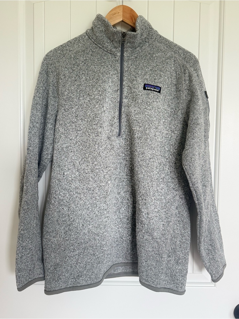 Patagonia Men’s Better Sweater 1/4 Zip Fleece Pullover Heather Gray Medium